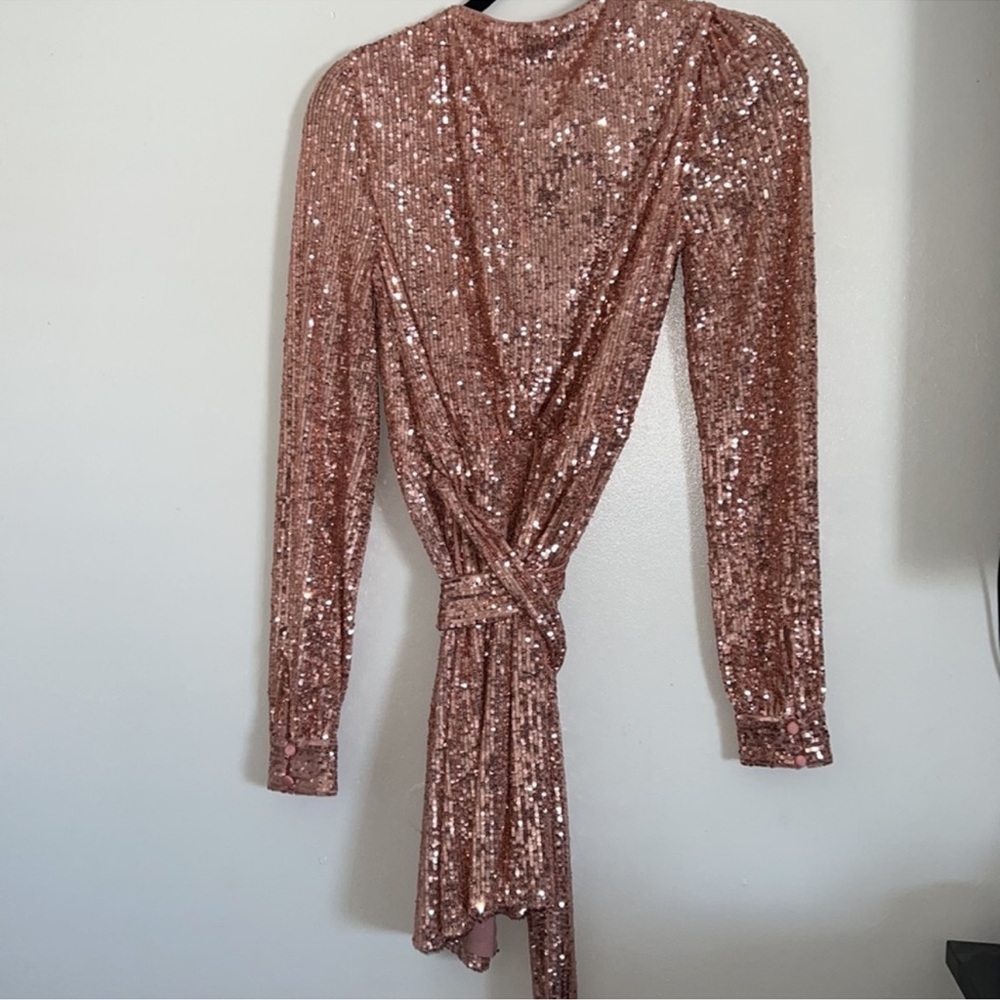 NBD Sequin Wrap Dress - Picture 6 of 7